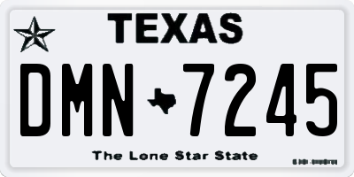 TX license plate DMN7245