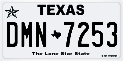 TX license plate DMN7253