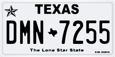 TX license plate DMN7255