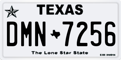 TX license plate DMN7256