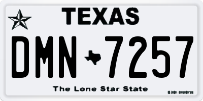 TX license plate DMN7257