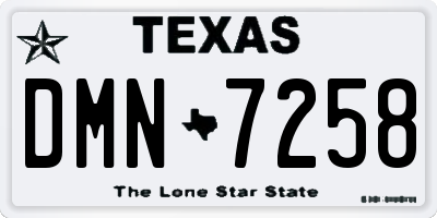 TX license plate DMN7258