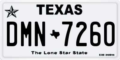 TX license plate DMN7260