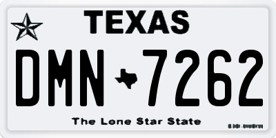 TX license plate DMN7262