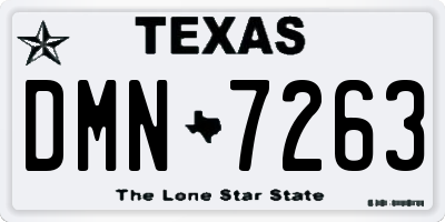 TX license plate DMN7263