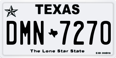 TX license plate DMN7270