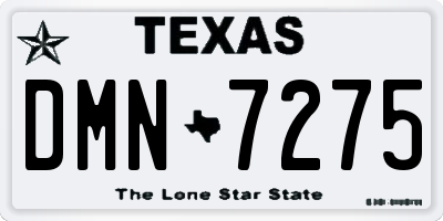 TX license plate DMN7275