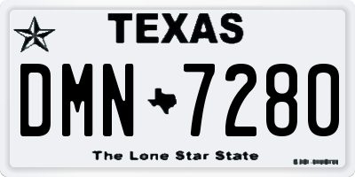 TX license plate DMN7280
