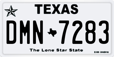 TX license plate DMN7283
