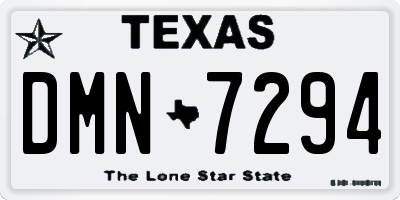 TX license plate DMN7294