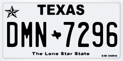 TX license plate DMN7296