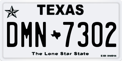 TX license plate DMN7302