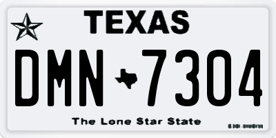 TX license plate DMN7304