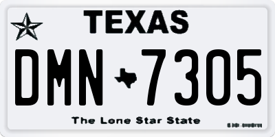 TX license plate DMN7305