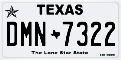 TX license plate DMN7322