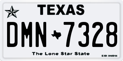 TX license plate DMN7328