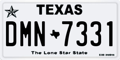 TX license plate DMN7331