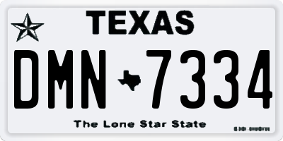TX license plate DMN7334