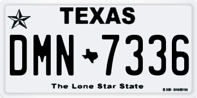 TX license plate DMN7336