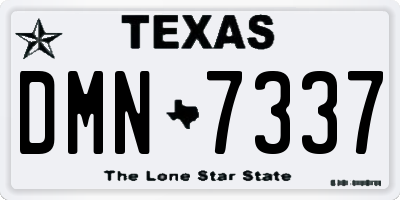 TX license plate DMN7337