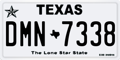 TX license plate DMN7338