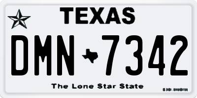 TX license plate DMN7342