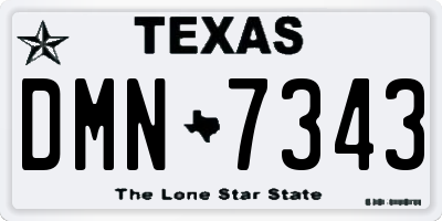 TX license plate DMN7343