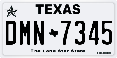 TX license plate DMN7345
