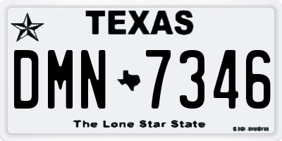 TX license plate DMN7346