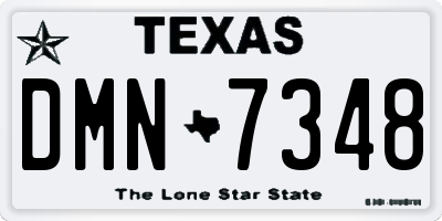 TX license plate DMN7348