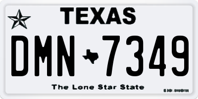 TX license plate DMN7349