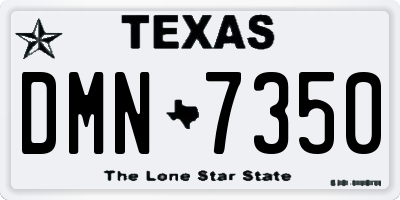 TX license plate DMN7350