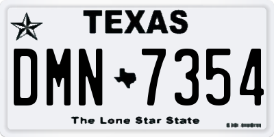 TX license plate DMN7354