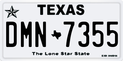 TX license plate DMN7355
