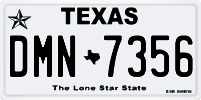 TX license plate DMN7356