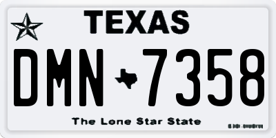 TX license plate DMN7358