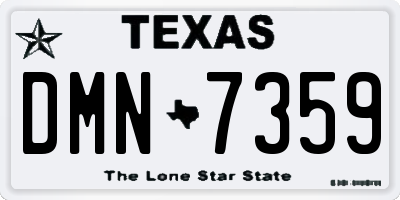 TX license plate DMN7359