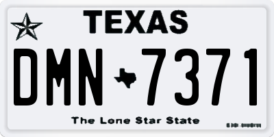 TX license plate DMN7371