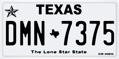 TX license plate DMN7375