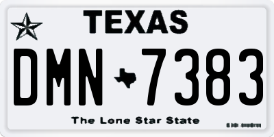 TX license plate DMN7383