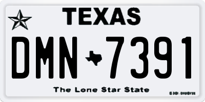 TX license plate DMN7391