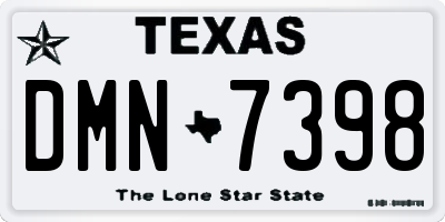 TX license plate DMN7398