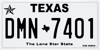 TX license plate DMN7401