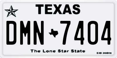 TX license plate DMN7404