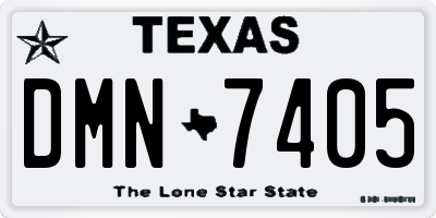 TX license plate DMN7405