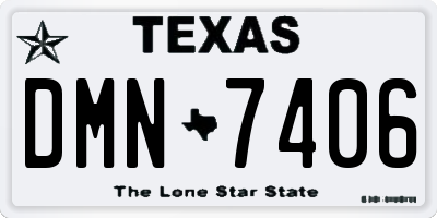 TX license plate DMN7406