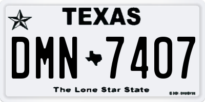 TX license plate DMN7407