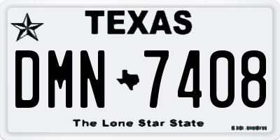 TX license plate DMN7408