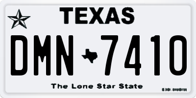 TX license plate DMN7410
