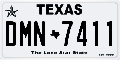 TX license plate DMN7411